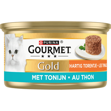 Gourmet Gold Hartig Torentje Kattenvoer nat met Tonijn
