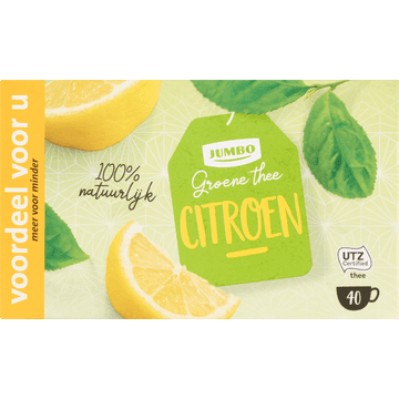 Jumbo Groene Thee Citroen Voordeel 40 Stuks