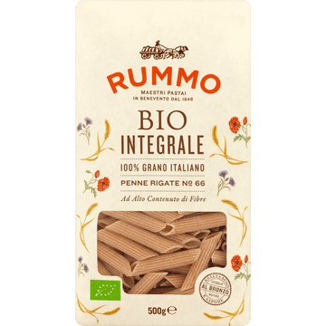 Rummo Volkoren Biologische Penne Rigate N°66 500 g