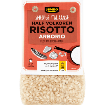 Jumbo Half Volkoren Risotto Arborio 250 g