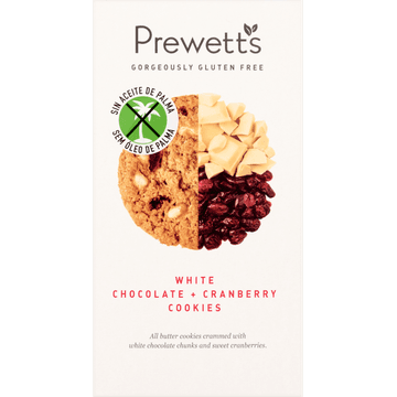 Prewett's Witte Chocolate + Cranberry Cookies 150 g