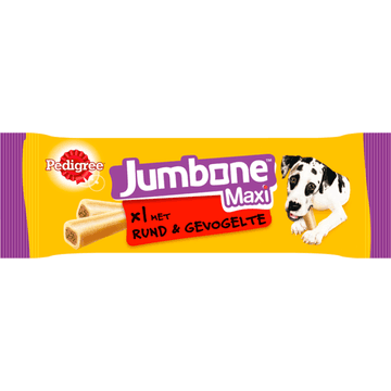 Pedigree Jumbone Maxi Kauwstaaf - Rund & Gevogelte - Hondensnack - 180 g
