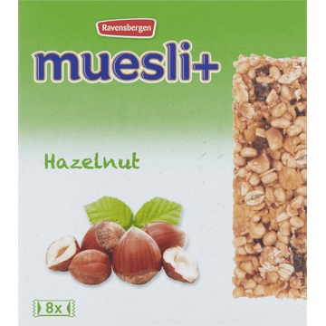 Ravensbergen Muesli+ Hazelnut 8 x 23 g