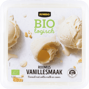 Jumbo Biologisch Roomijs Vanillesmaak 1L