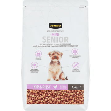Jumbo Hondenvoer Mini Senior Kip & Rijst 1,5kg