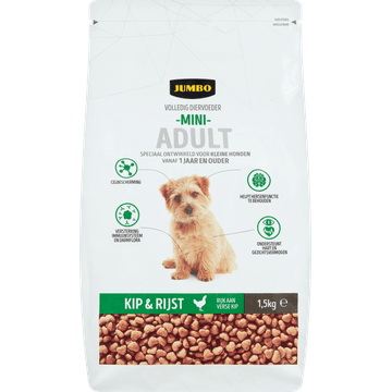 Jumbo Hondenbrokken Mini Adult Kip & Rijst 1,5 kg
