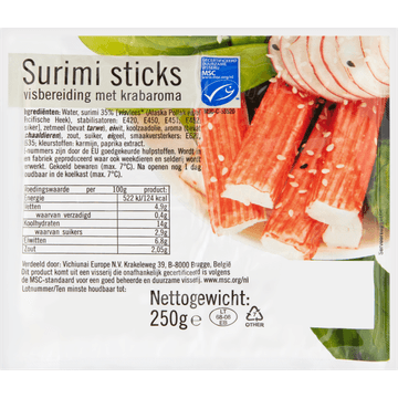 Surimi Sticks MSC 250 g