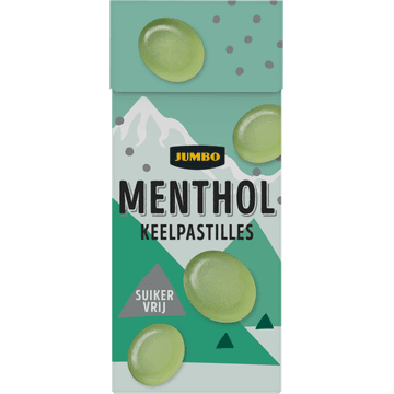Jumbo Menthol Keelpastilles Suikervrij 100 g
