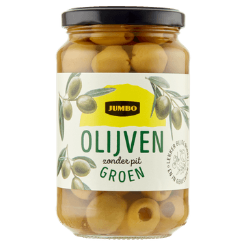 Jumbo Groene Olijven Zonder Pit 340 g