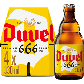 Duvel - 6.66% Blond - Fles - 4 x 330ML