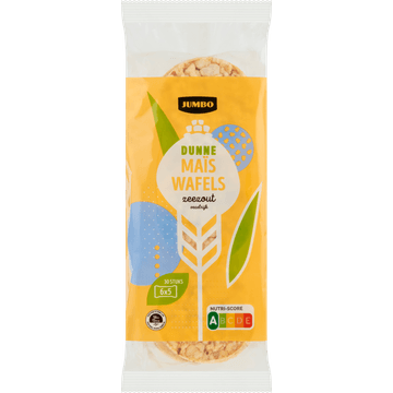 Jumbo Dunne Maïswafels met Zeezout 6 x 5 Stuks