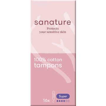 Sanature Tampons Super 16 Stuks