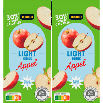 Jumbo Light Drink Appel 10 x 200 ML