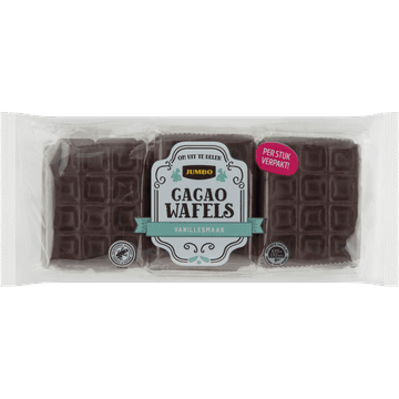 Jumbo Cacao Wafels Vanillesmaak 9 Stuks