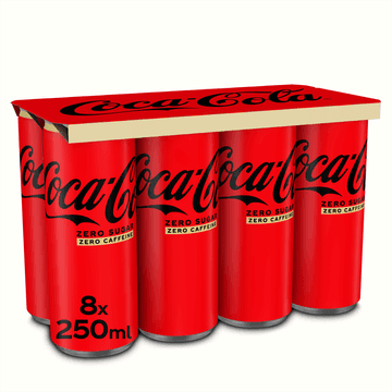 Coca-Cola Zero Sugar Zero Caffeine 8 x 250 ml