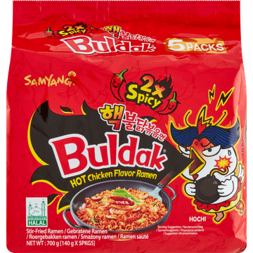 Samyang Buldak Hot Chicken Flavor Ramen 2x Spicy 5 x 140 g