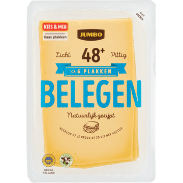 Jumbo Belegen Kaas 48+ Plakken 190 g