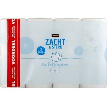 Jumbo Toiletpapier Zacht & Sterk 3-Laags Voordeelverpakking 24 Rollen