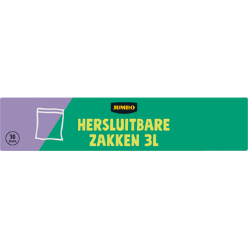 Jumbo Hersluitbare Zakken 3 L 30 Stuks
