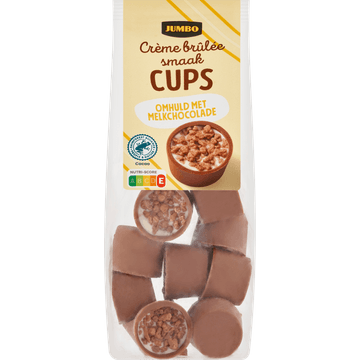 Jumbo Crème Brûlée Smaak Cups Omhuld met Melkchocolade 125 g
