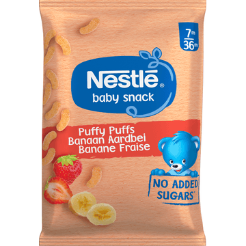 Nestlé Baby Snack Puffy Puffs Banaan Aardbei 7m-36m 28 g