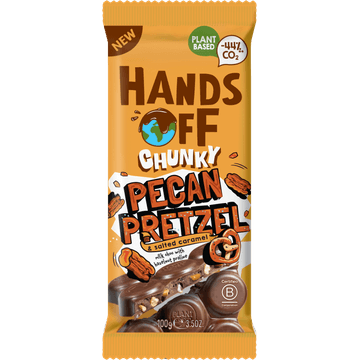 Hands Off Chunky Pecan Pretzel & Salted Caramel 100 g