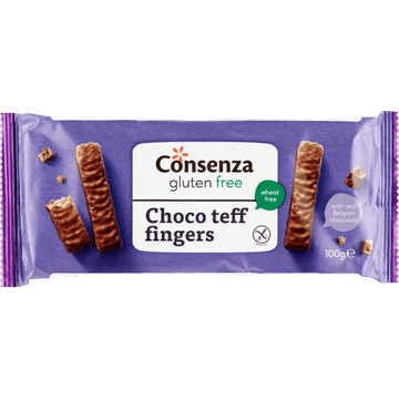 Consenza Gluten Free Choco Teff Fingers 5 x 20 g