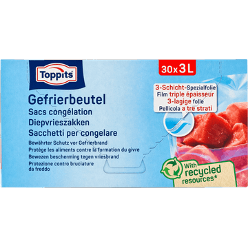 Toppits Diepvrieszakken 3 liter 30 stuks
