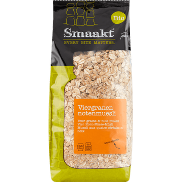 Smaakt Bio Viergranen Notenmuesli 750 g