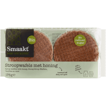 Smaakt Bio Stroopwafels met Honing 175 g