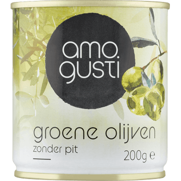 Amogusti Groene Olijven Zonder Pit 200 g