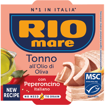 Rio Mare Tonijn in olijfolie rode peper 120g