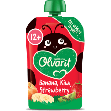 Olvarit Knijpfruit Banaan Kiwi Aardbei 12+ Maanden 100 g