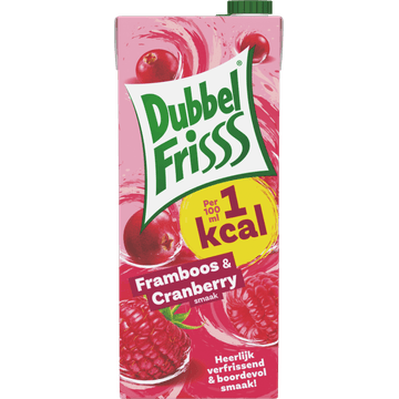 DubbelFrisss 1Kcal Framboos - Cranberry 1,5L