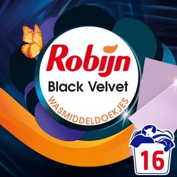 Robijn Classics Wasmiddeldoekjes Black Velvet 16 wasstrips