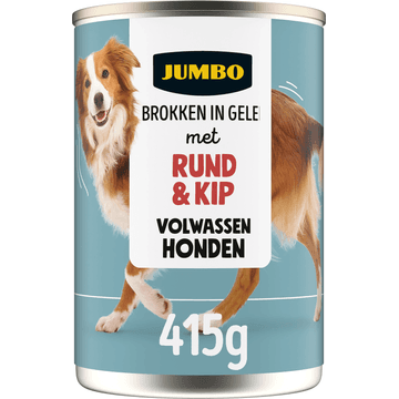 Jumbo Brokken in Gelei met Rund & Kip 415 g