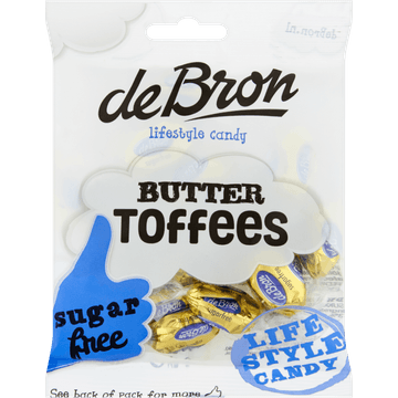 De Bron Butter Toffees Sugarfree 70 g