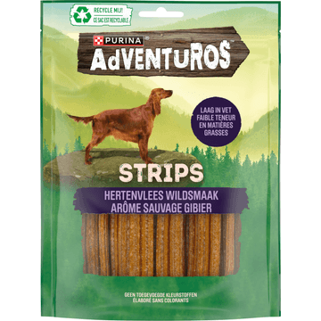 AdVENTuROS Strips Hondensnacks Rijk aan Hert