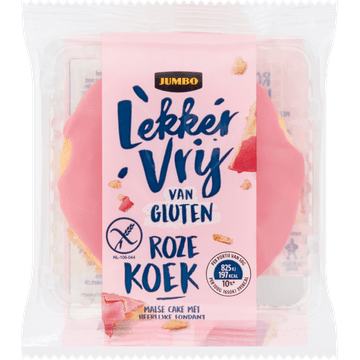 Jumbo Lèkkér Vrij van Gluten Roze Koek 50 g