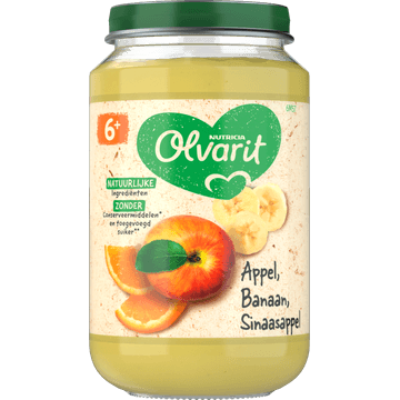 Olvarit Appel Banaan Sinaasappel 6+ Maanden 200 g
