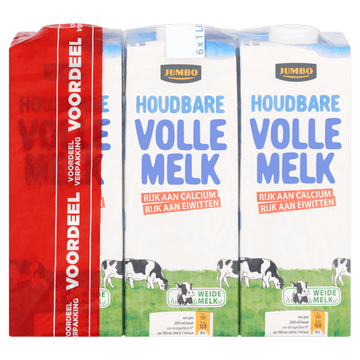Jumbo Houdbare Volle Melk Voordeelverpakking 6 x 1 L