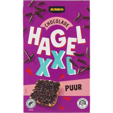 Jumbo Chocolade Hagel XXL Puur 380g