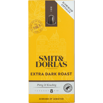 Smit & Dorlas Extra Dark Roast Koffiecups 10 Stuks
