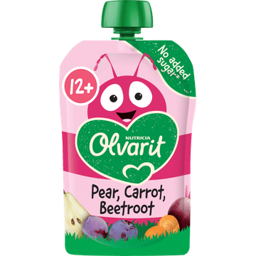 Olvarit Knijpfruit Peer Wortel Rode Biet 12+ Maanden 100 g