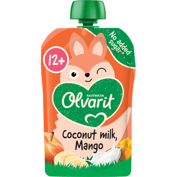 Olvarit Knijpfruit Kokosmelk Mango 12+ Maanden 100 g