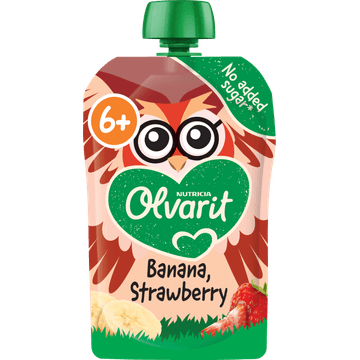 Olvarit Knijpfruit Banaan Aardbei 6+ Maanden 100 g