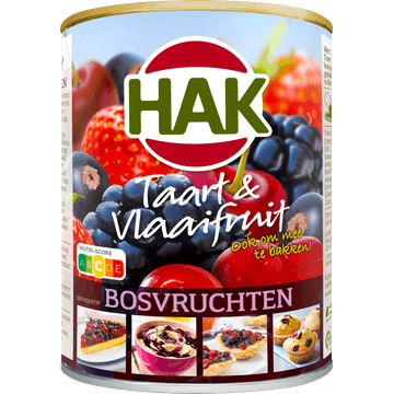 Hak Taart & Vlaaifruit Bosvruchten 430 g