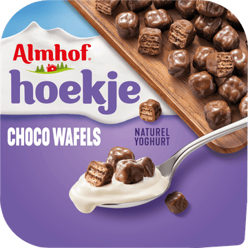 Almhof Hoekje Choco Wafels Naturel Yoghurt 150 g