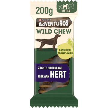 AdVENTuROS Wild Chew Medium Hondensnacks met Hert