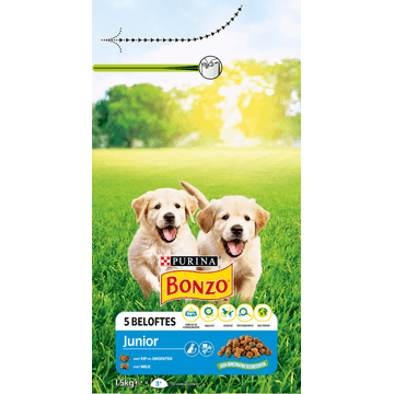 Bonzo Junior Hondenvoer met Kip en Groenten